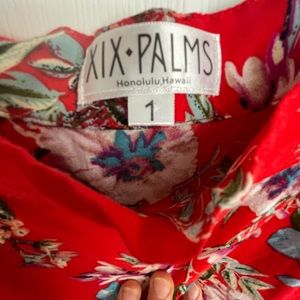 XIX Palms Red Floral Maxi Skirt ‘19 collection